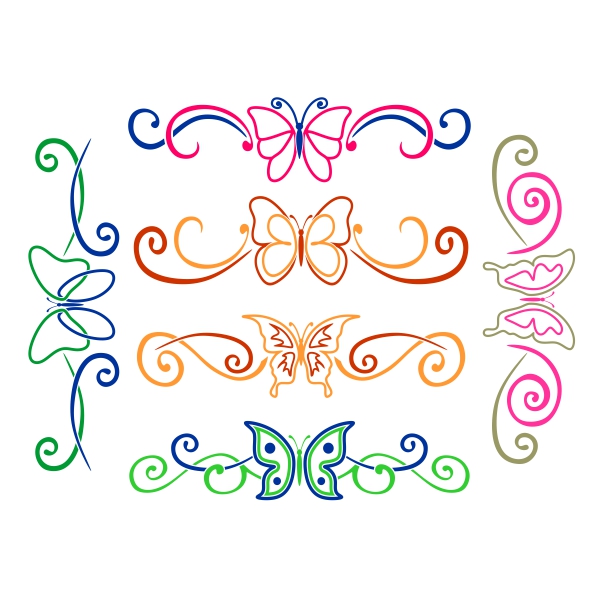 Flourish Butterfly Decor SVG Cuttable Design
