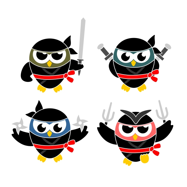 Owl Ninja SVG Cuttable Design