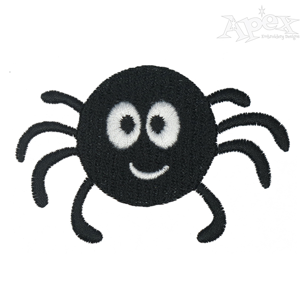 Smiling Spider Embroidery Design