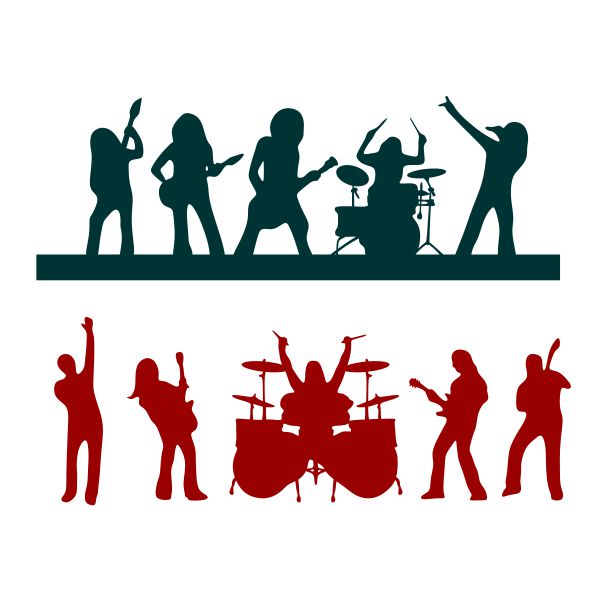 Music Band SVG Cuttable Design