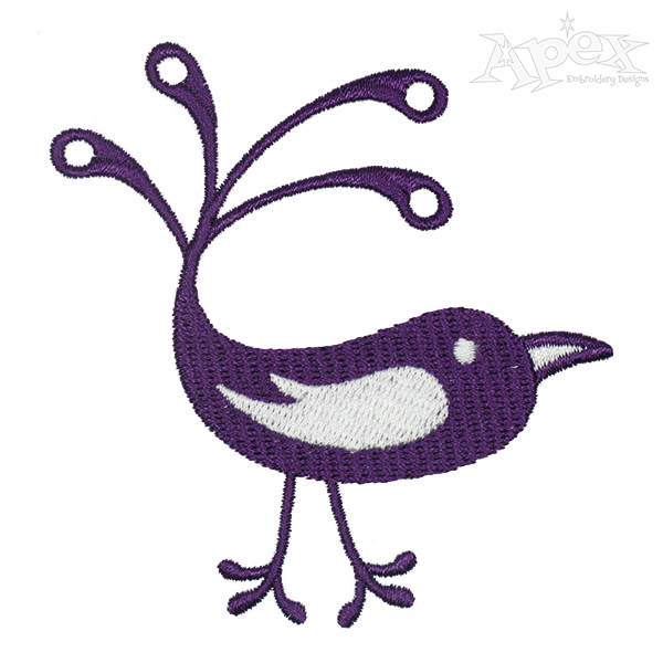 Fun Bird Embroidery Design