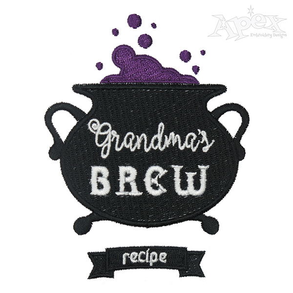 Grandma's Brew Embroidery Design