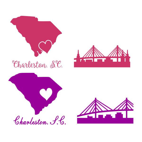 Charleston City South Carolina SVG Cuttable Design