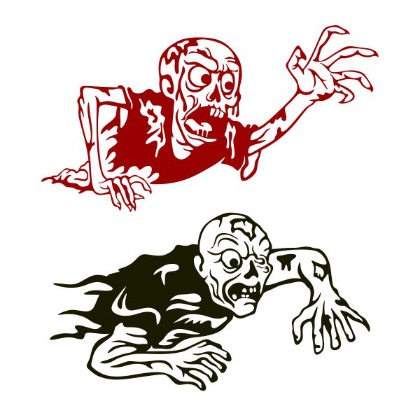 Crawling Zombie SVG Cuttable Design