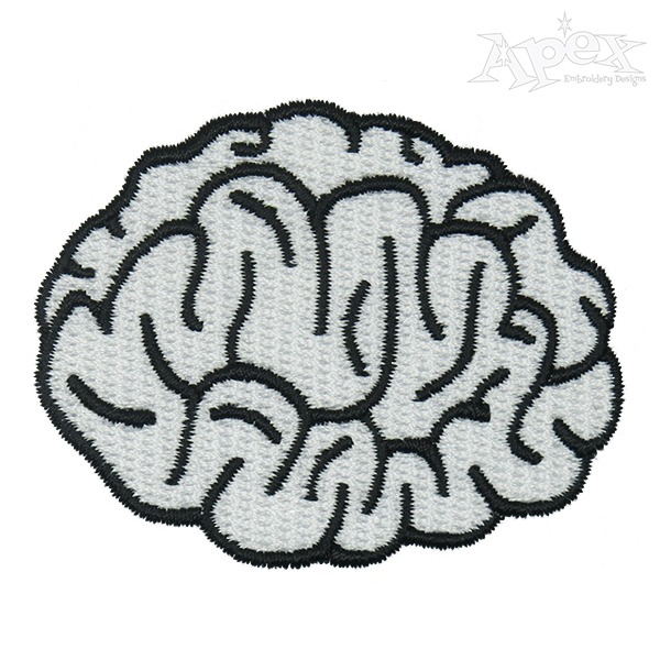 Human Brain Embroidery Design