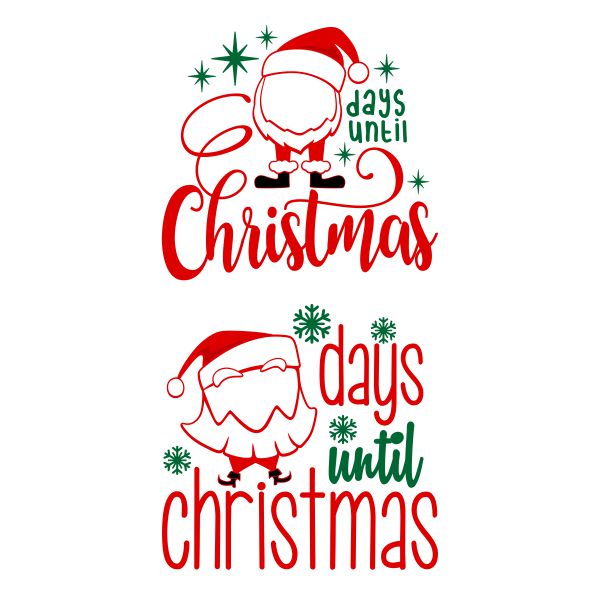 Countdown Days Until Christmas SVG Cuttable Design