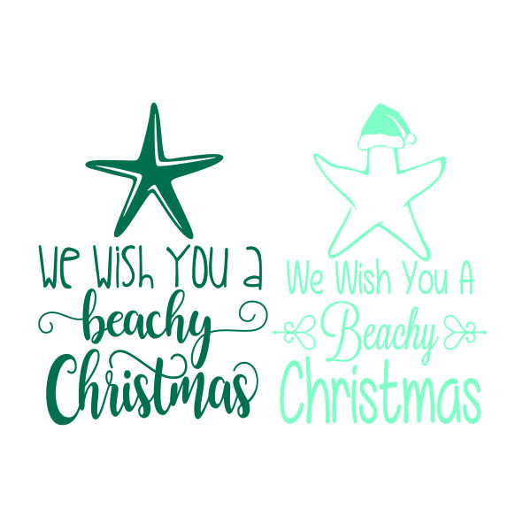 We Wish You a Beachy Christmas SVG Cuttable Design