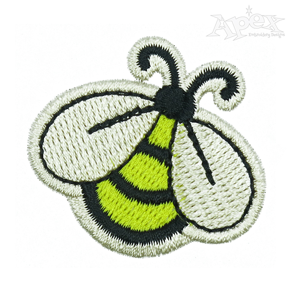 Little Bee Embroidery Design