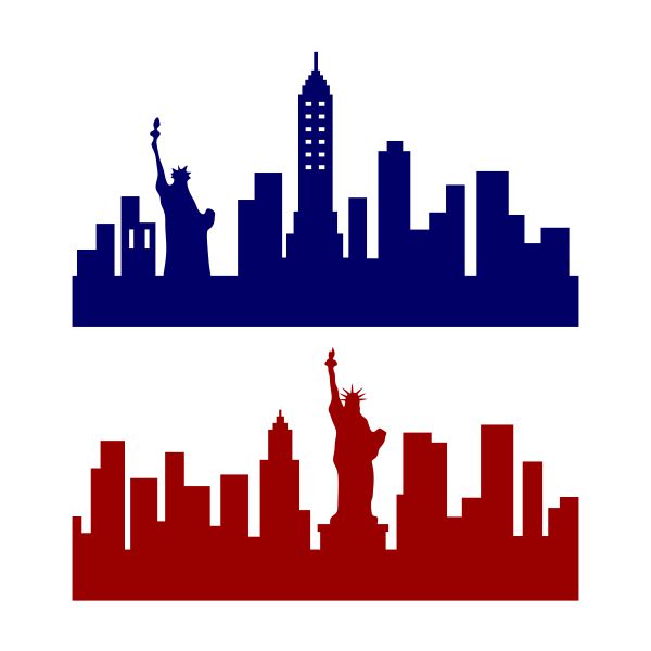 New York City NY Skyline SVG Cuttable Design