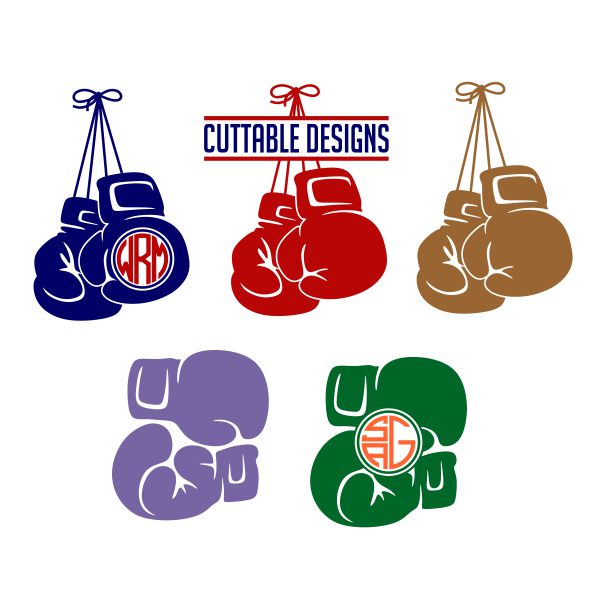 Boxing Gloves SVG Cuttable Frame