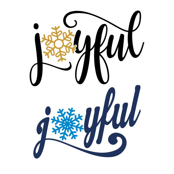 Joyful Snowflake SVG Cuttable Design