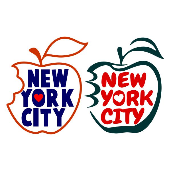 New York City Big Apple SVG Cuttable Design