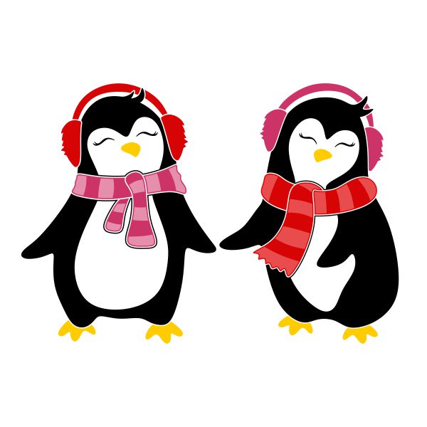Happy Winter Penguin SVG Cuttable Design