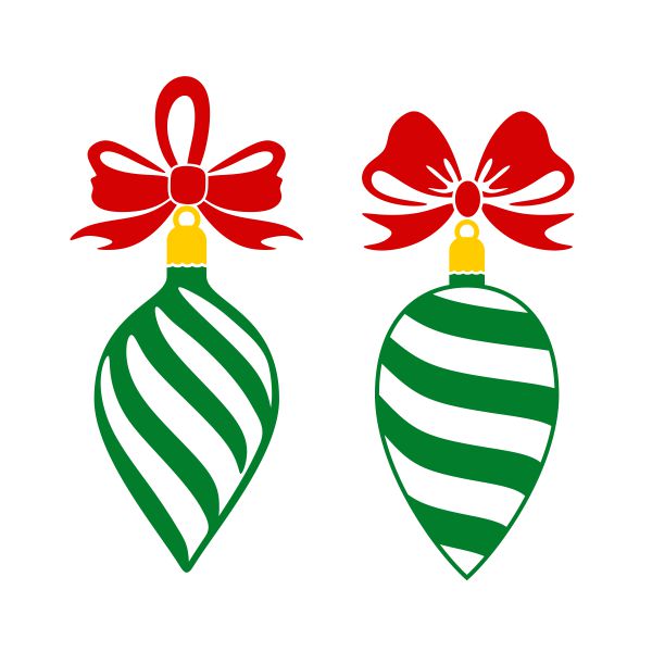 Christmas Bulb Ornament SVG Cuttable Design