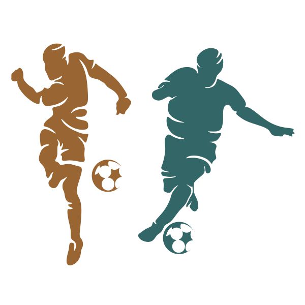 Soccer Football Player Silhouette SVG Cuttable Design