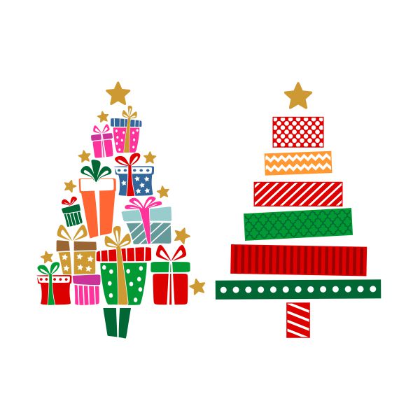 Christmas Gift Tree SVG Cuttable Design
