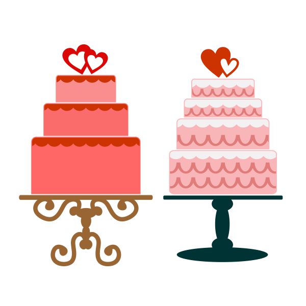 Wedding Cake SVG Cuttable Design