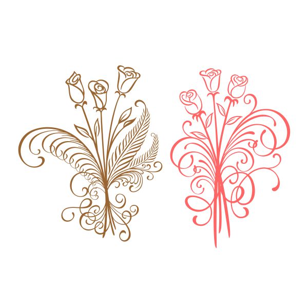 Flourish Rose SVG Cuttable Design