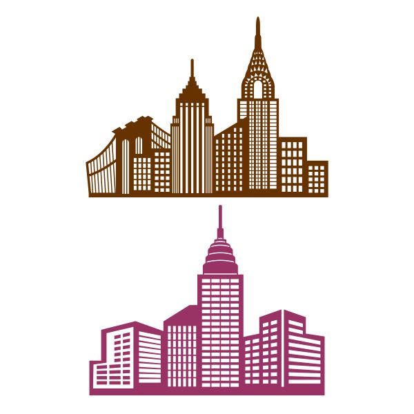 New York City Skyline SVG Cuttable Design