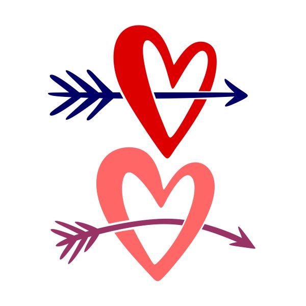 Heart Arrow SVG Cuttable Design