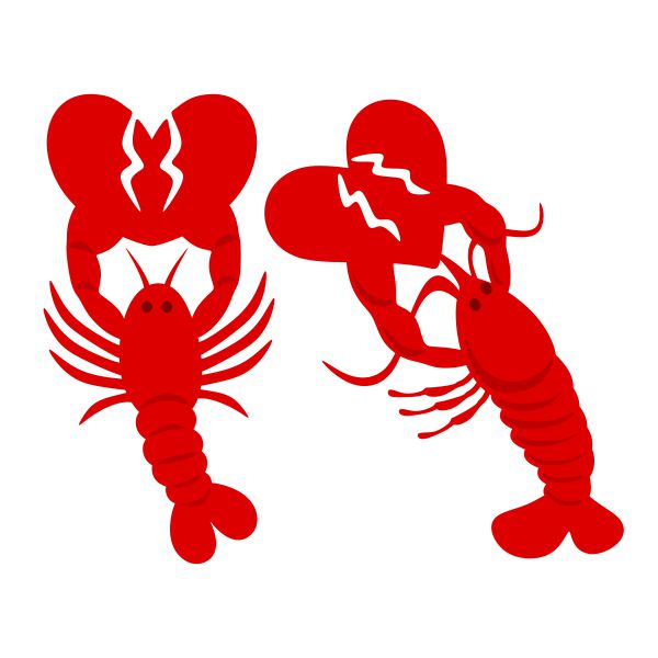 Lobster Crawfish Heart SVG Cuttable Design