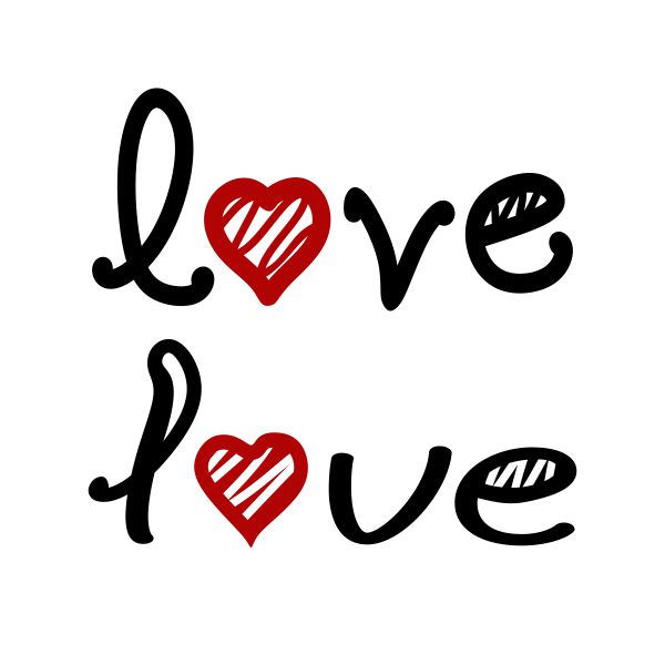 Doodle Love SVG Cuttable Design