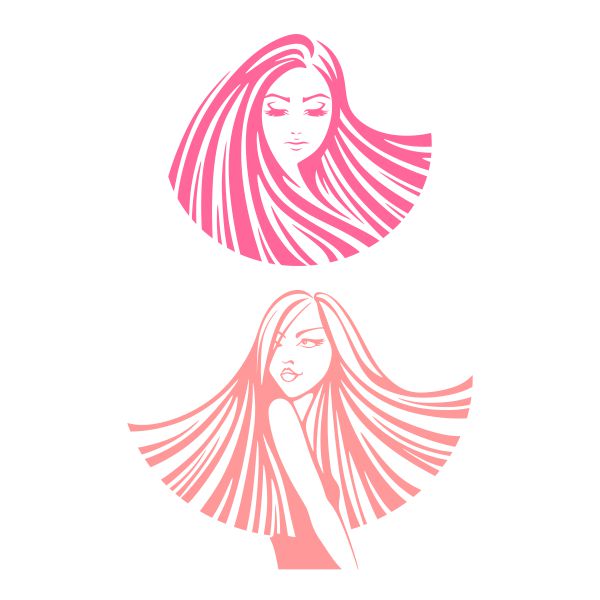 Long Hair Girl SVG Cuttable Design