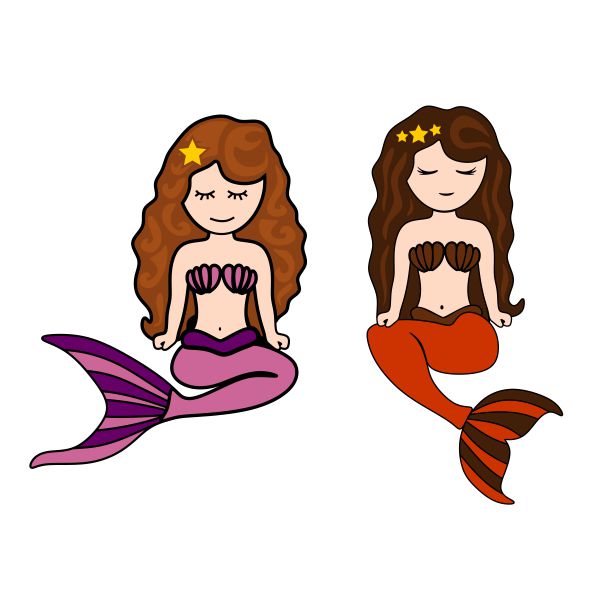 Cute Mermaid SVG Cuttable Design