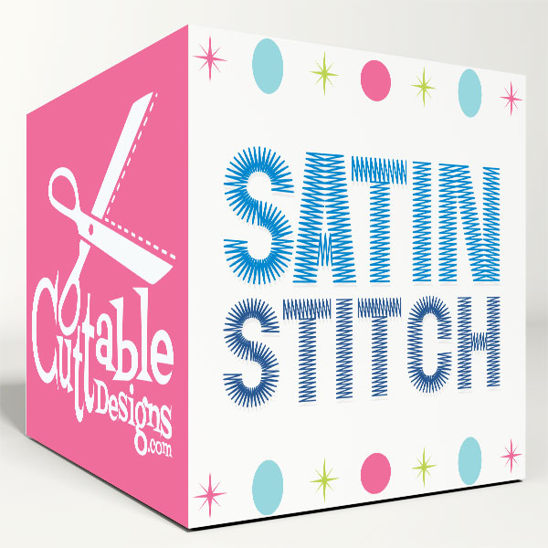 Satin Stitch SVG Cuttable Font