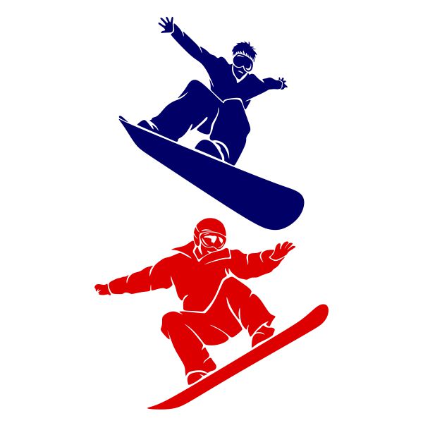 Snowboarding SVG Cuttable Design