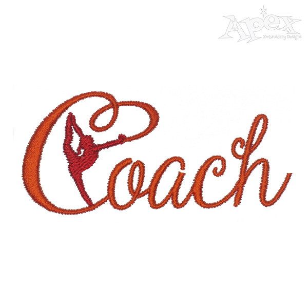 Gymnastics Coach Embroidery Design
