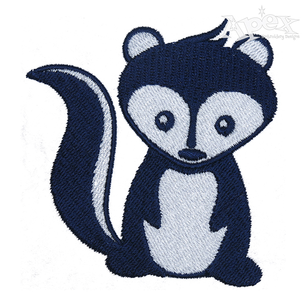 Skunk Embroidery Design