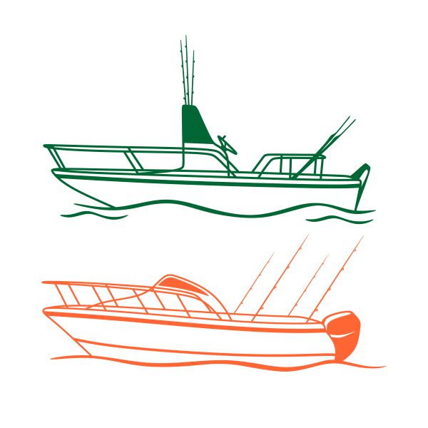 Fishing Boat SVG Cuttable Design