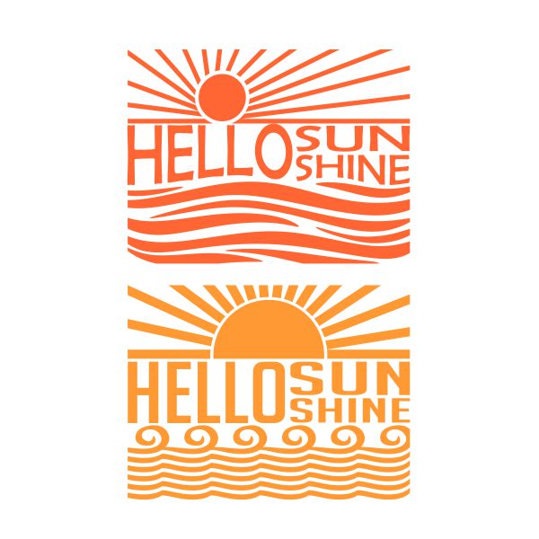 Hello Sunshine Beach SVG Cuttable Design