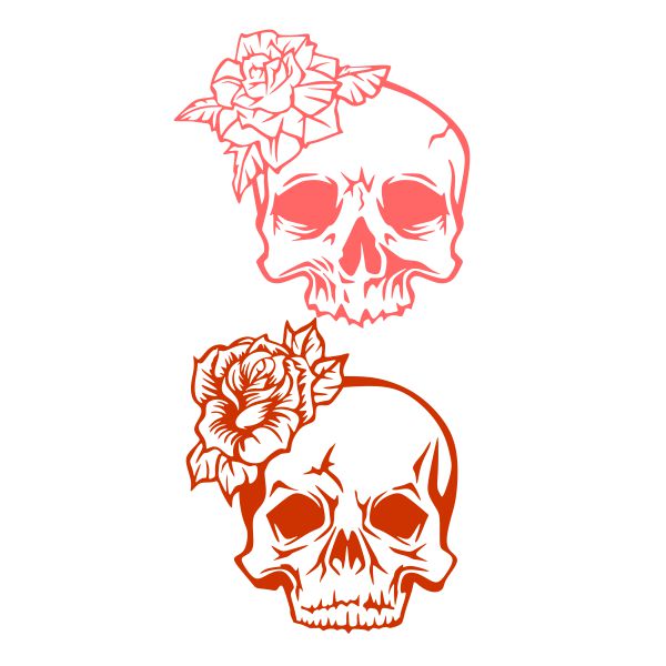 Skull Rose SVG Cuttable Design