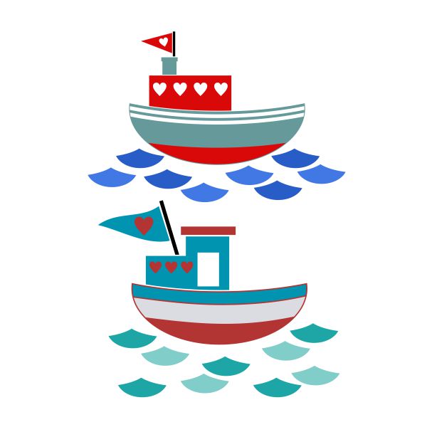 Cute Boat SVG Cuttable Design