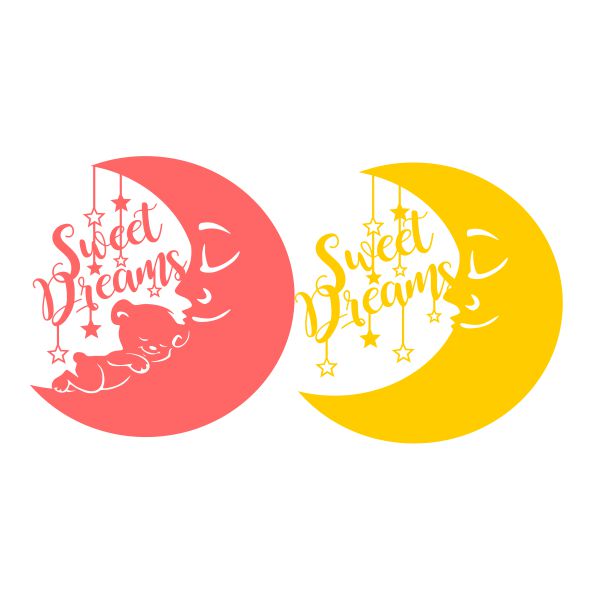Sweet Dream Moon SVG Cuttable Design