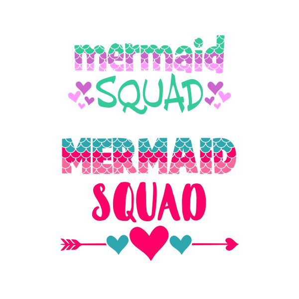 Mermaid Squad SVG Cuttable Design