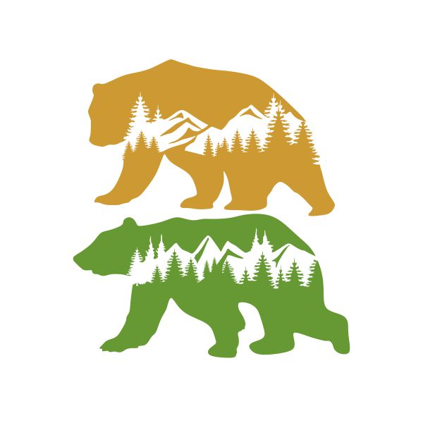 Mountain Bear SVG Cuttable Design