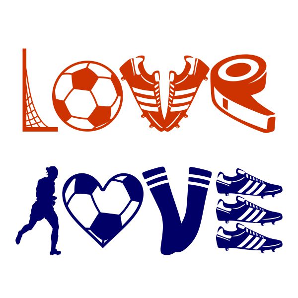 Soccer Love SVG Cuttable Design