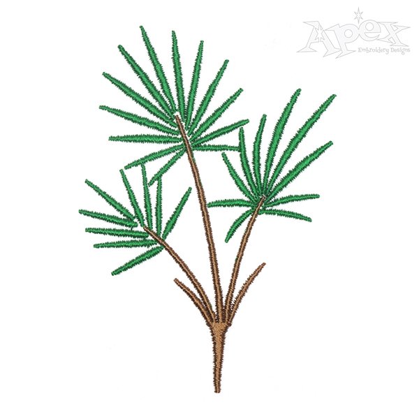 Palm Leaves Embroidery Design
