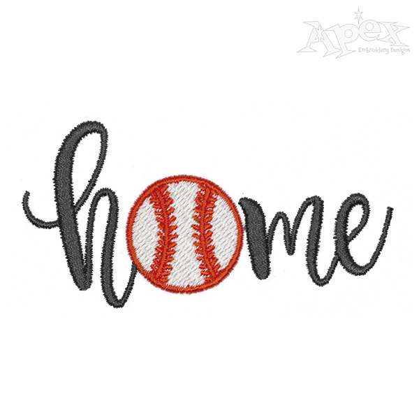 Home Love Baseball Softball Embroidery Design