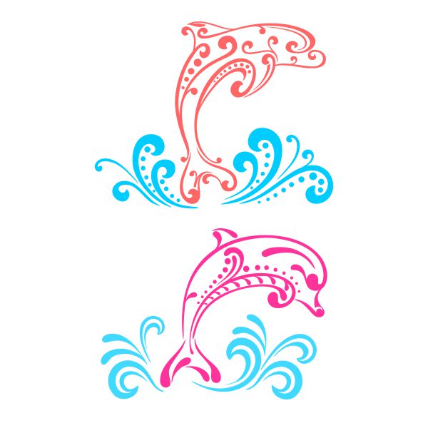 Dolphin Mandala SVG Cuttable Design