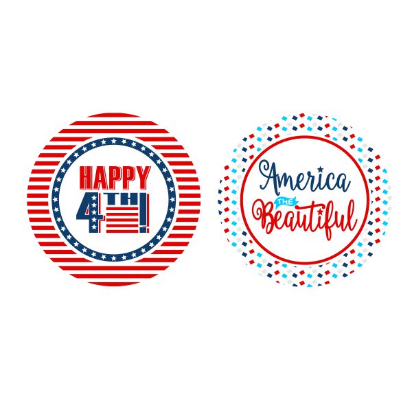 Happy July 4th America The Beautiful SVG Cuttable Design