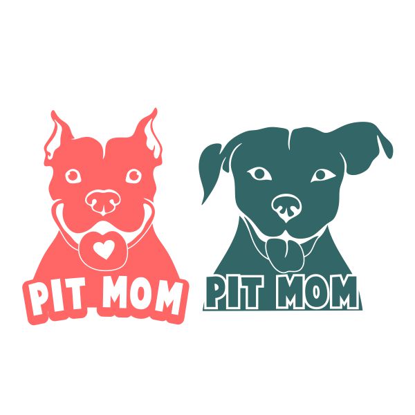 Pit Bull Mom Dog SVG Cuttable Design
