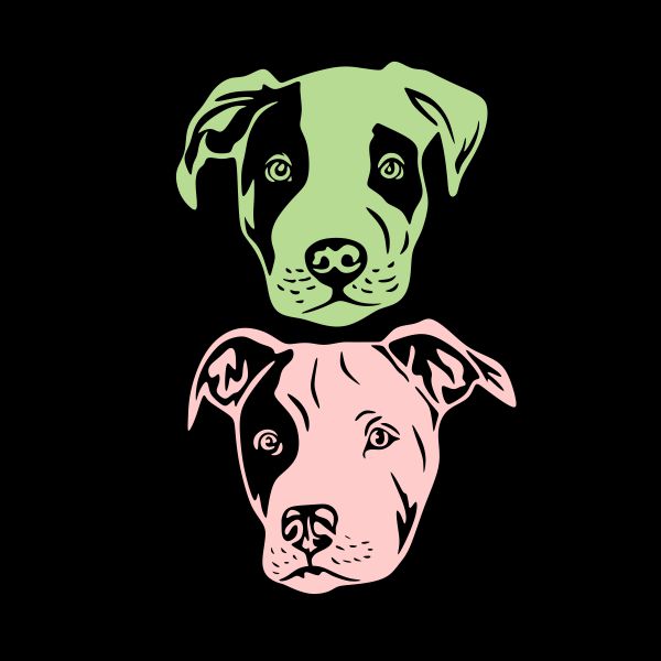 Pitbull Dog Face SVG Cuttable Design