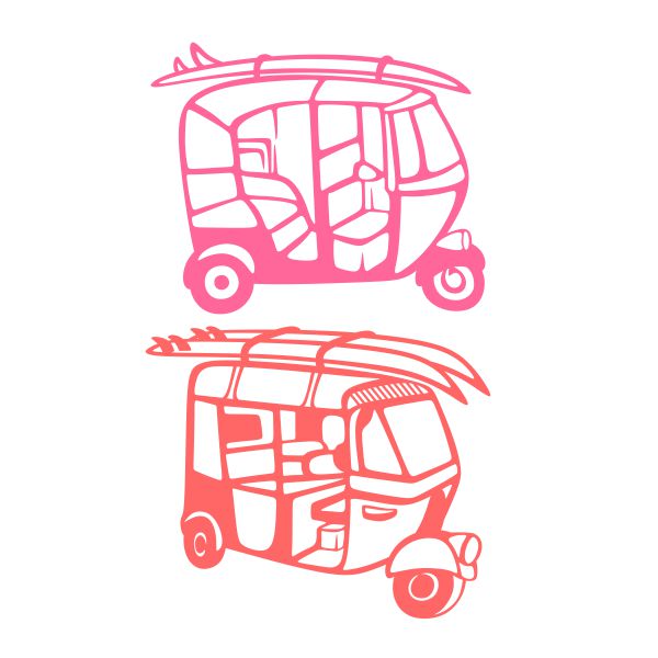 Auto Rickshaw SVG Cuttable Design