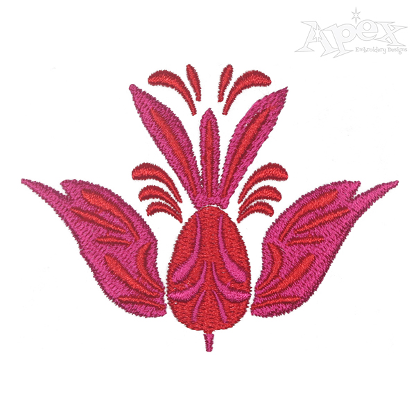 Art Pattern Flying Bird Embroidery Design