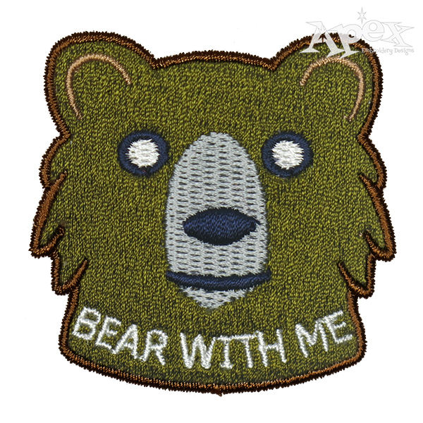Bear with Me Embroidery Design