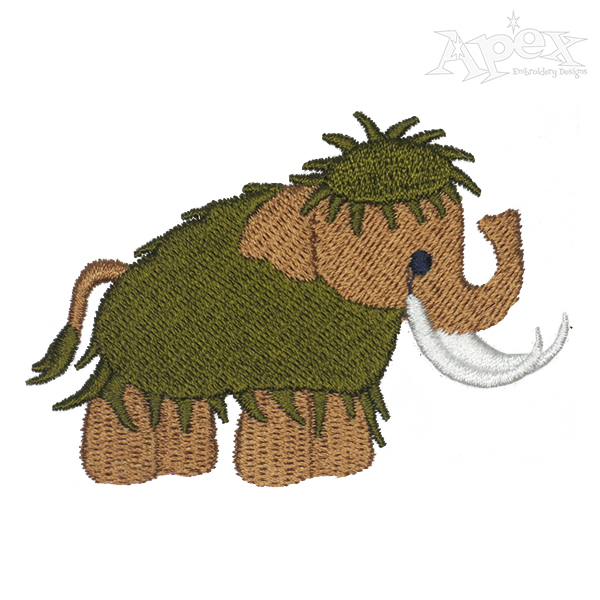 Mammoth Embroidery Design